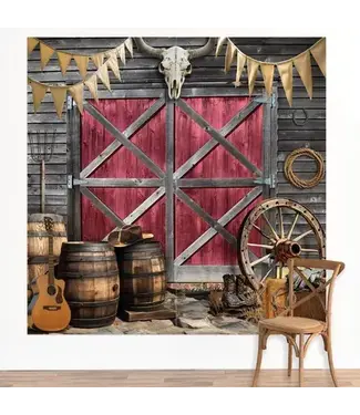 Amscan Western Plastic Scene Setter Backdrop, 5.41ft x 5.41ft, 2pc