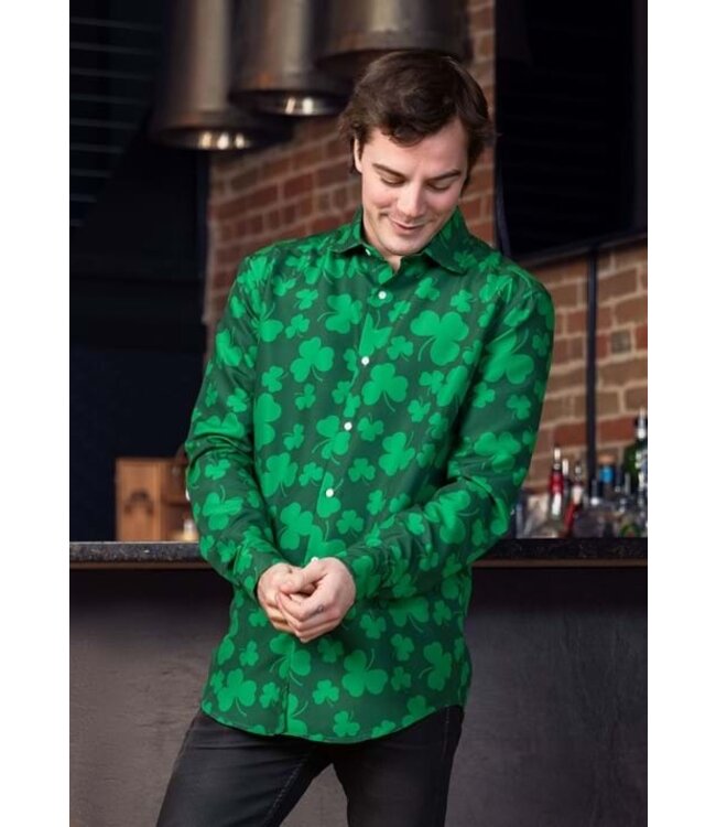 OPPO SUITS Mens Suitmeister Button Up St. Pats Green Shirt