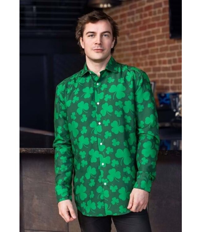 OPPO SUITS Mens Suitmeister Button Up St. Pats Green Shirt