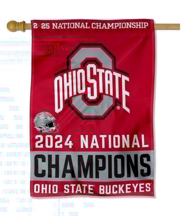 WINCRAFT Ohio State Buckeyes College Football Playoff 2024 National Champions 28" x 40" Single-Sided Vertical Banner