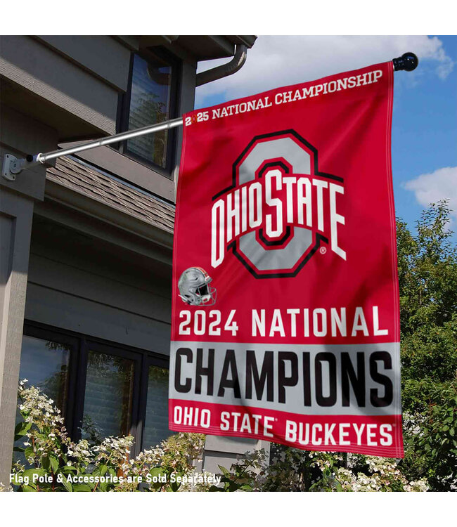WINCRAFT Ohio State Buckeyes College Football Playoff 2024 National Champions 28" x 40" Single-Sided Vertical Banner