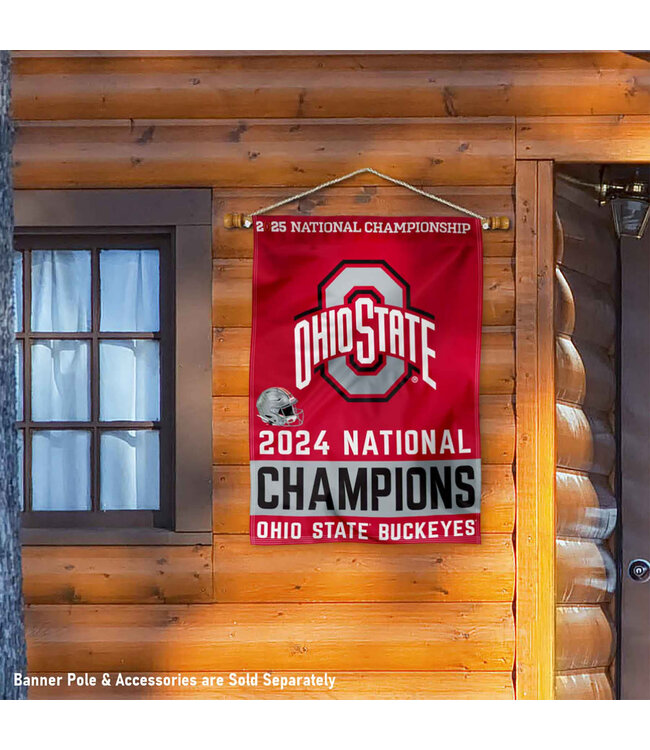 WINCRAFT Ohio State Buckeyes College Football Playoff 2024 National Champions 28" x 40" Single-Sided Vertical Banner