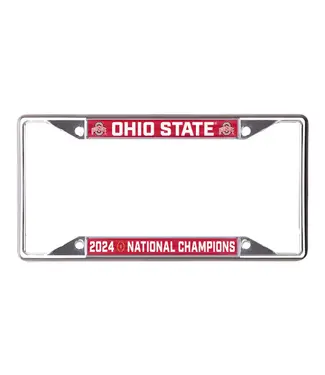 WINCRAFT Ohio State Buckeyes 2024 National Champions 6.25"x 12.25" License Plate Frame