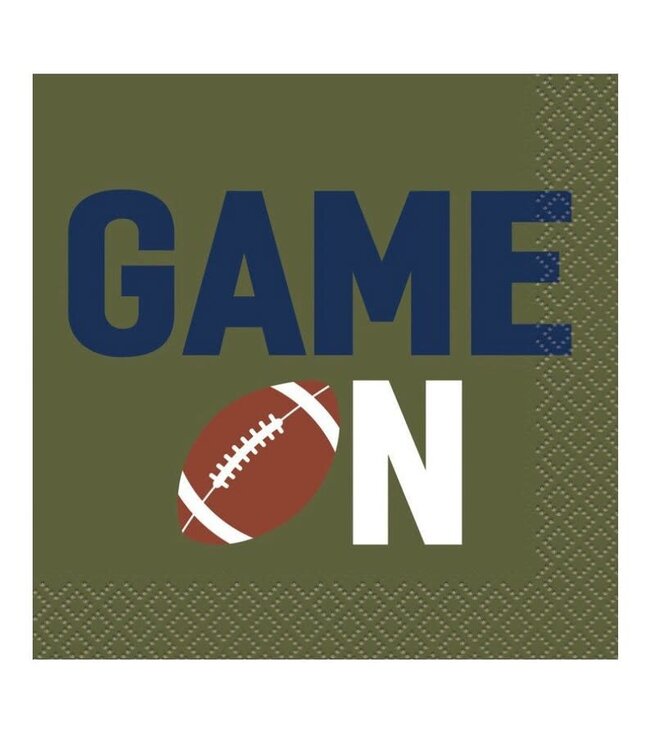 UNIQUE INDUSTRIES INC Football Tailgate Game On Beverage Napkins, Set of 16 Napkins