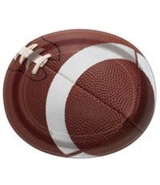 UNIQUE INDUSTRIES INC Football Party Paper Oval Plates-8ct