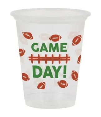 Football Game Day Plastic Cups 16oz | 8ct
