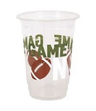 UNIQUE INDUSTRIES INC Football Game Day Plastic Cups, Set of 8 - 16 oz.