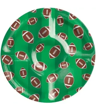 Creative Converting Football 14.7- inch Plastic Compartment Tray