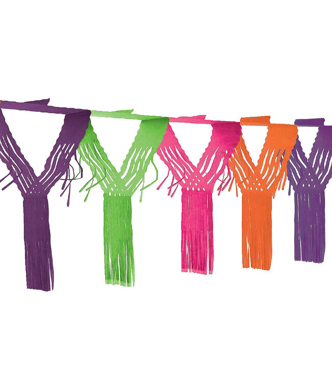 BEISTLE Drop Fringe Garland-12ft-Brights