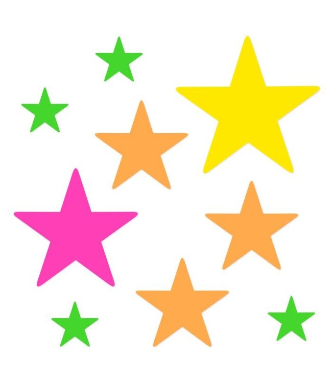 BEISTLE Neon Star Cutouts-9ct