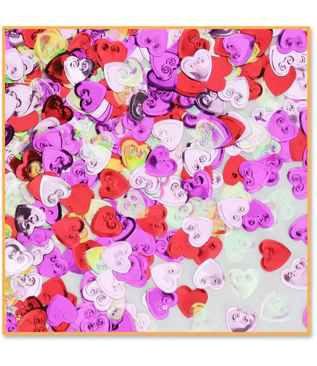 BEISTLE Embossed Hearts Confetti