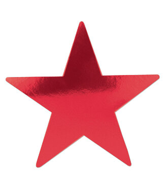 BEISTLE Foil Star Cutout - Red-5"