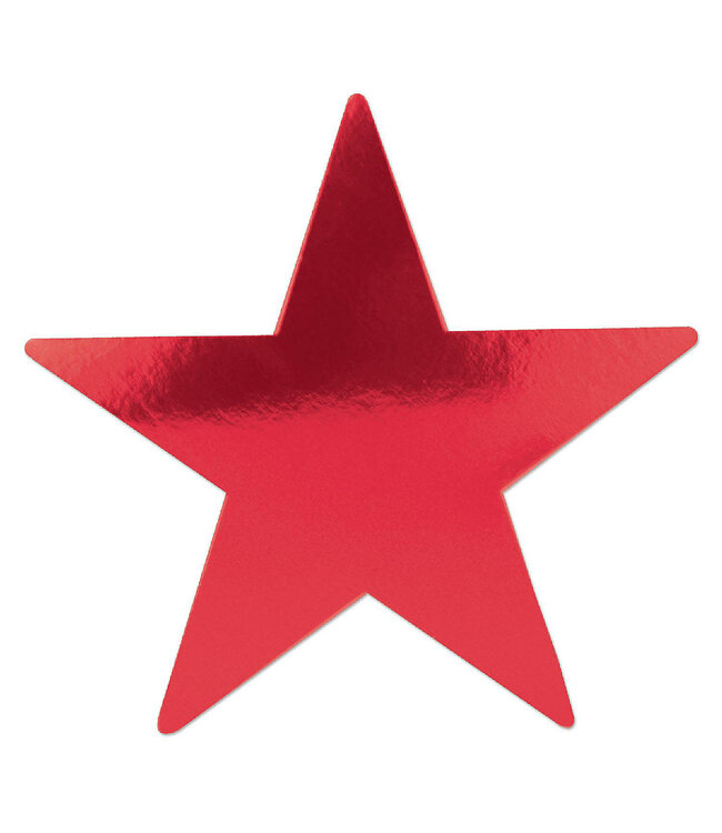 BEISTLE Foil Star Cutout - Red-5"
