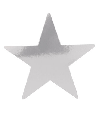 BEISTLE Foil Star Cutout - Silver-5"