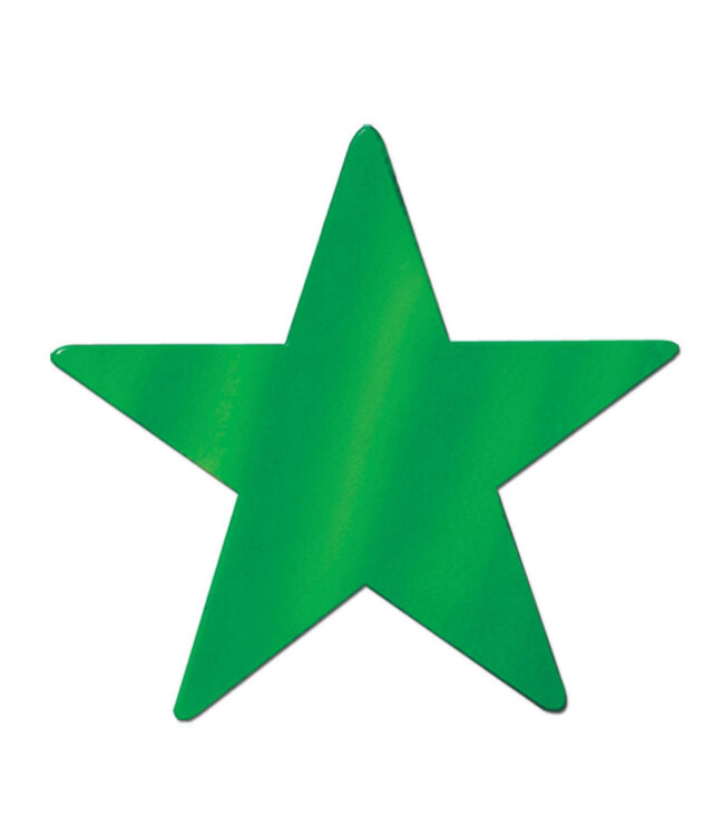 BEISTLE Foil Star Cutout - Green-5"