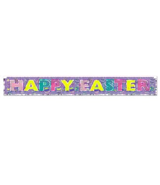 BEISTLE Metallic Happy Easter Fringe Banner