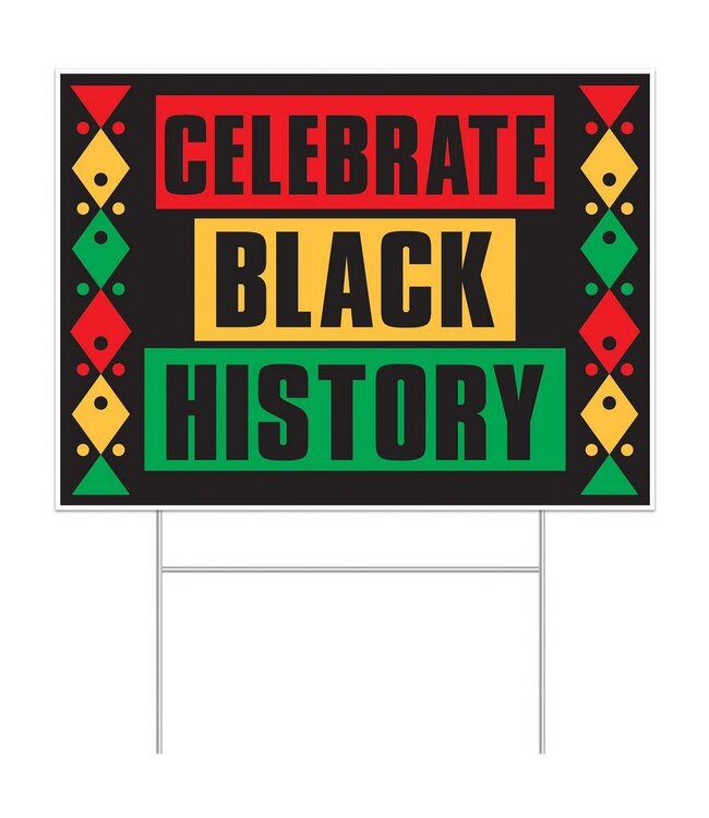 BEISTLE Plastic Celebrate Black History Yard Sign – 11½" x 15½"