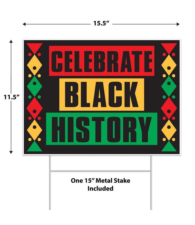 BEISTLE Plastic Celebrate Black History Yard Sign – 11½" x 15½"