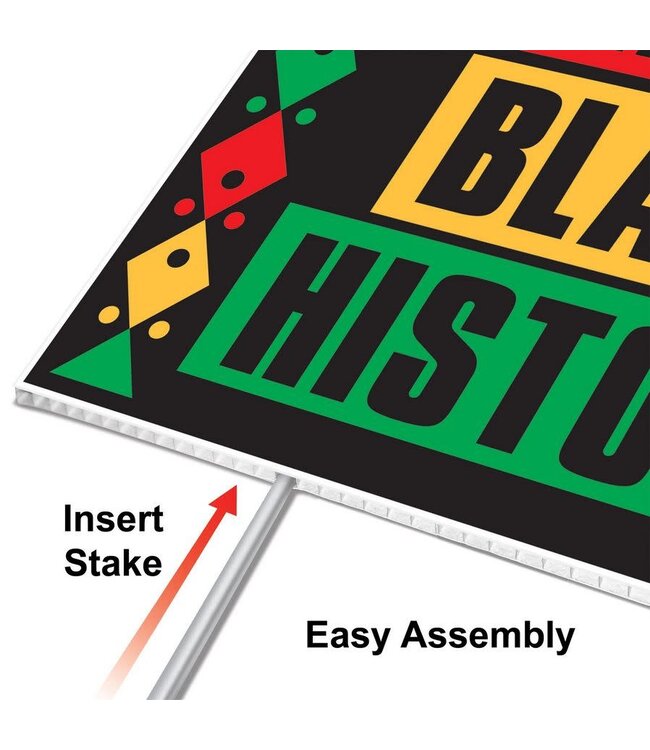 BEISTLE Plastic Celebrate Black History Yard Sign – 11½" x 15½"