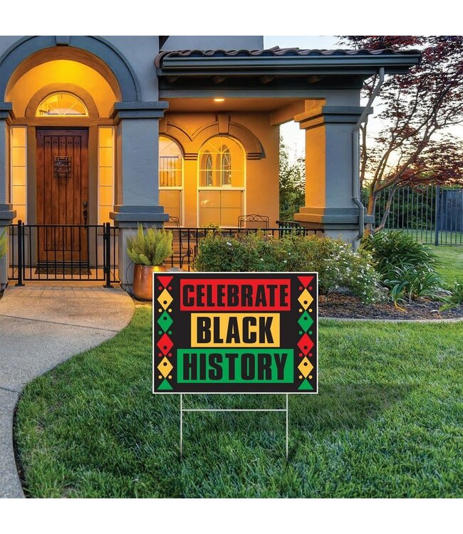 BEISTLE Plastic Celebrate Black History Yard Sign – 11½" x 15½"