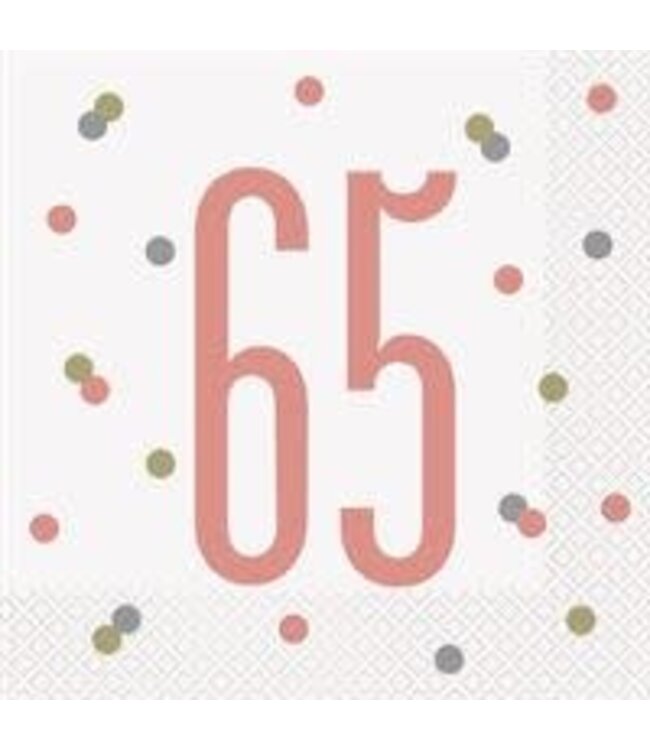 UNIQUE INDUSTRIES INC Rose Gold Glitz Luncheon Napkins