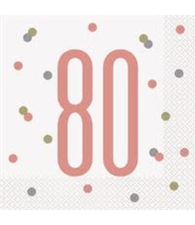 UNIQUE INDUSTRIES INC Rose Gold Glitz Luncheon Napkins