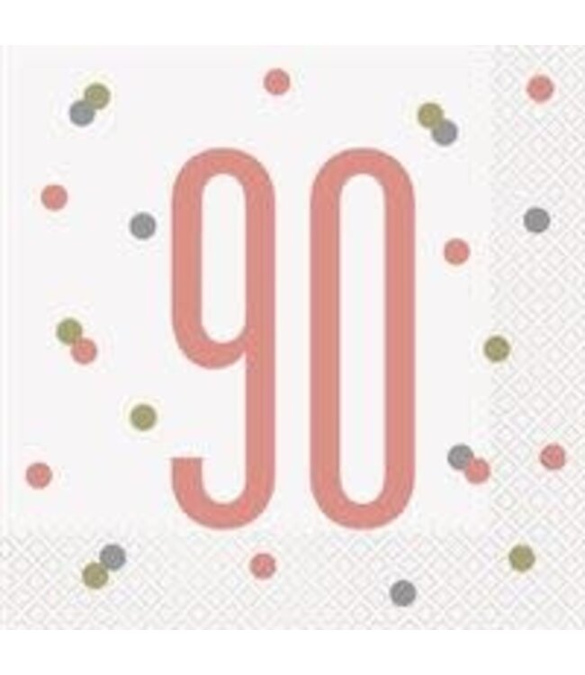 UNIQUE INDUSTRIES INC Rose Gold Glitz Luncheon Napkins