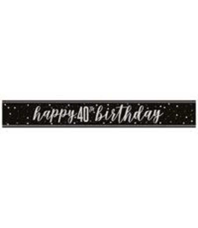 UNIQUE INDUSTRIES INC Birthday Glitz Banner-9ft