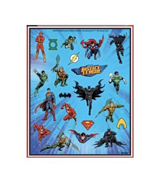 UNIQUE INDUSTRIES INC Justice League Sticker Sheet (4 Sheets)