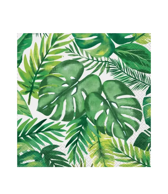 UNIQUE INDUSTRIES INC Palm Tropical Luau Luncheon Napkins 16ct.