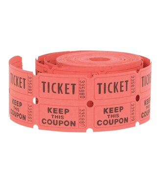 UNIQUE INDUSTRIES INC Double Ticket Roll Red-500ct