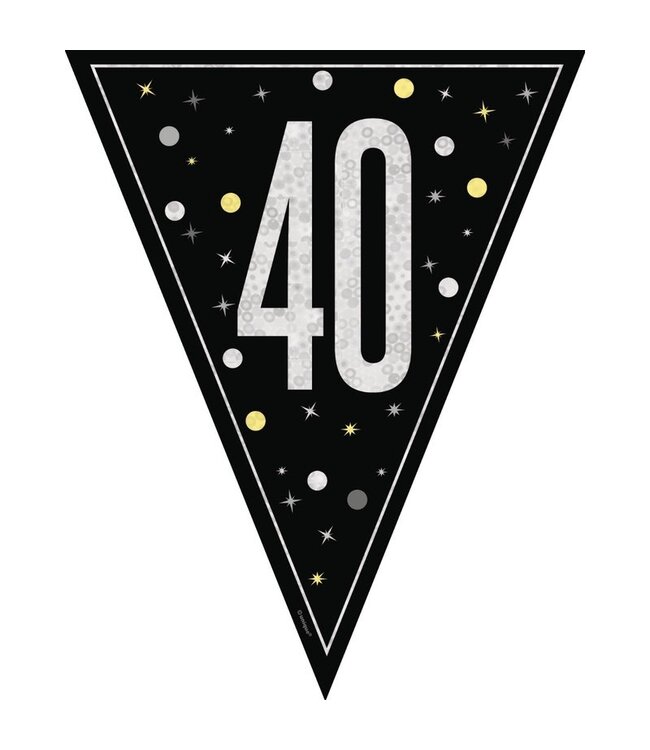 UNIQUE INDUSTRIES INC Glitz Flag Banner-9ft