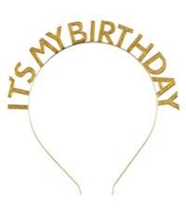 UNIQUE INDUSTRIES INC Gold It's My Birthday Headband