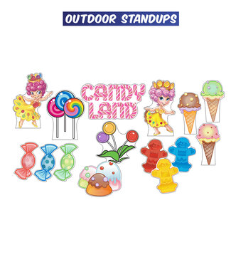 ADVANCED GRAPHICS INC. Life-size Outdoor Coroplast Cutouts of Candy Land