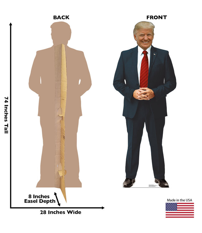 Cardboard Cutout of President Donald Trump Life-Size