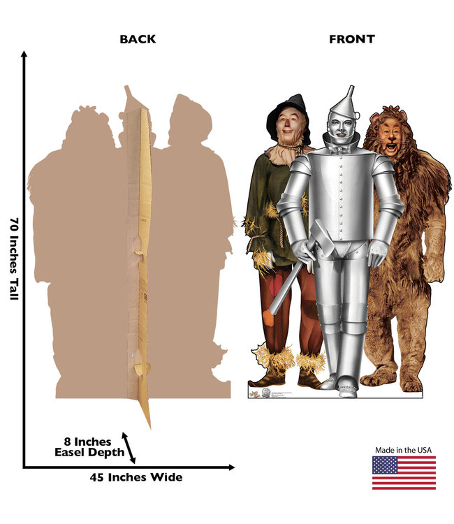 ADVANCED GRAPHICS INC. Life-size Tin Man Cowardly Lion, Life-size Cardboard Cutouts