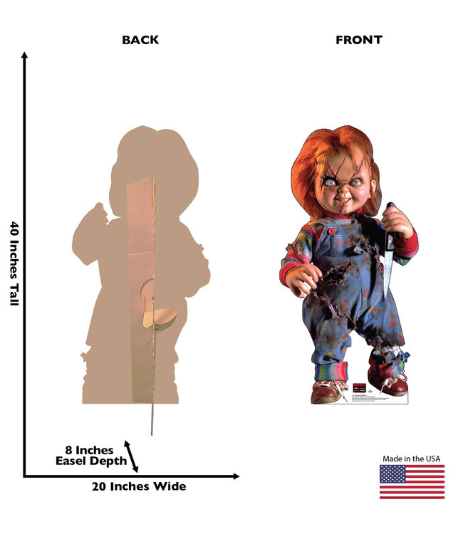 Life-size Cardboard Cutout of Chucky with Knife