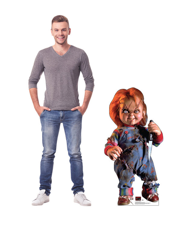 Life-size Cardboard Cutout of Chucky with Knife
