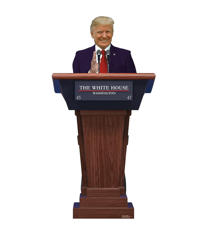 President Donald Trump Podium Life-Size