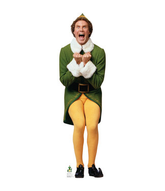 Life-size Excited Buddy Elf Cardboard Cutout Will Ferrell