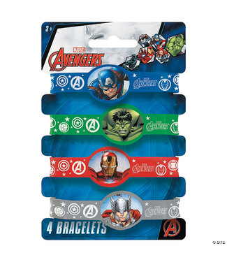 UNIQUE INDUSTRIES INC Marvel Comics The Avengers™ Rubber Bracelets - 4 Pc.
