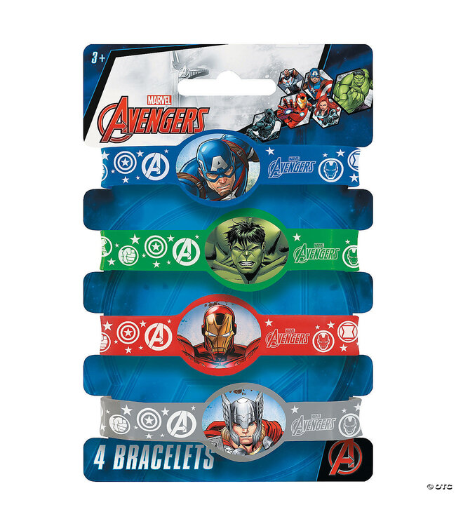UNIQUE INDUSTRIES INC Marvel Comics The Avengers™ Rubber Bracelets - 4 Pc.