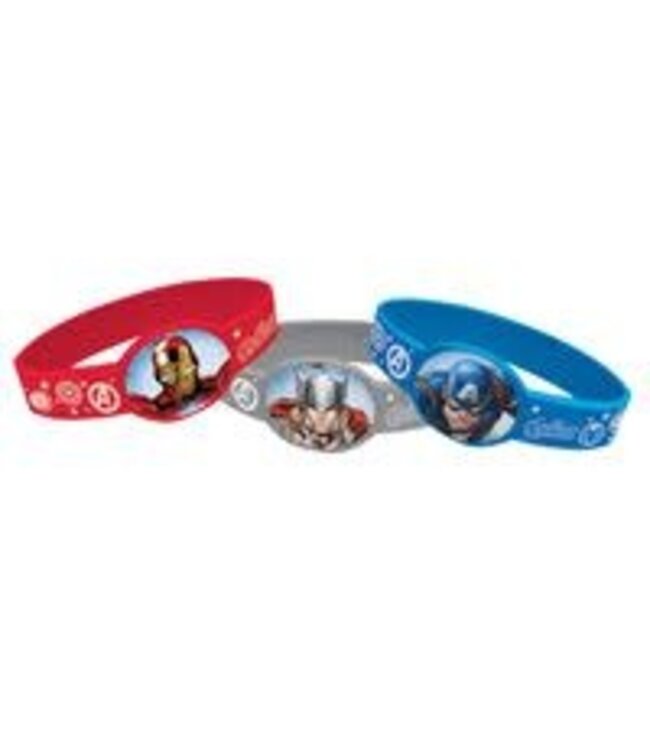 UNIQUE INDUSTRIES INC Marvel Comics The Avengers™ Rubber Bracelets - 4 Pc.