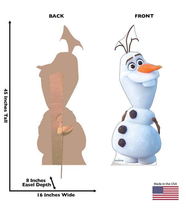 ADVANCED GRAPHICS INC. Life-Size Cardboard Cutout of Olaf Frozen 2
