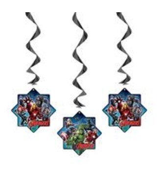 UNIQUE INDUSTRIES INC Marvel Comics The Avengers™ Hanging Swirl Decorations - 3 Pc.