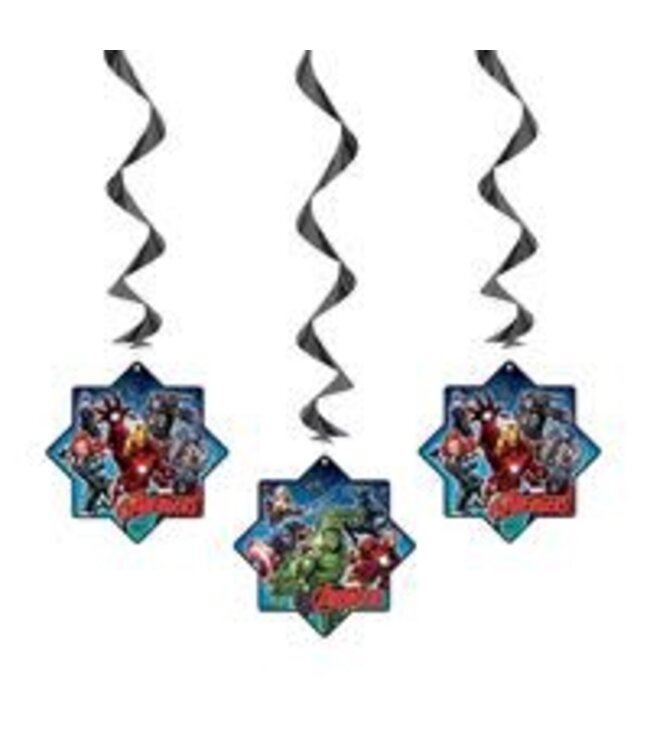 UNIQUE INDUSTRIES INC Marvel Comics The Avengers™ Hanging Swirl Decorations - 3 Pc.