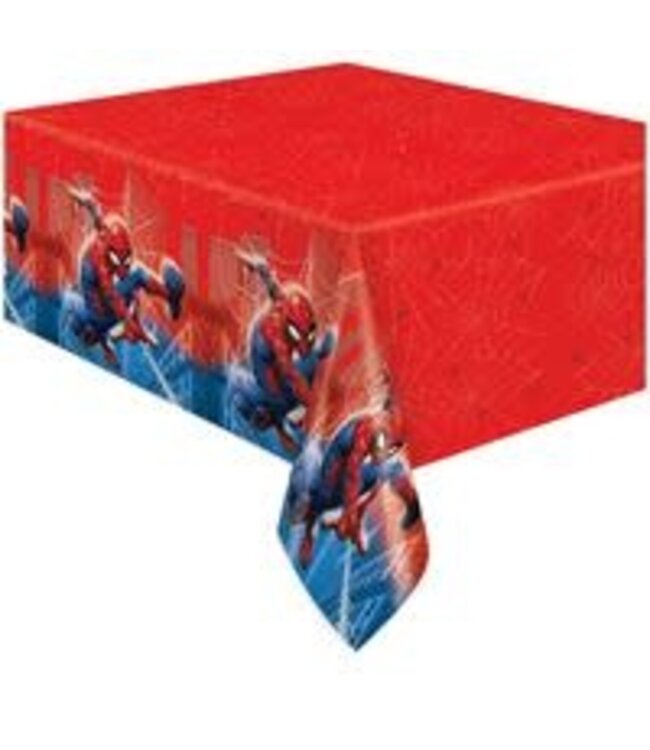 UNIQUE INDUSTRIES INC 54" x 84" Marvel’s Spider-Man™ Rectangle Disposable Plastic Tablecloth