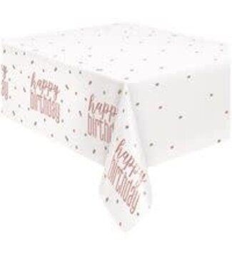 UNIQUE INDUSTRIES INC Rose Gold Glitz Plastic Table Cover