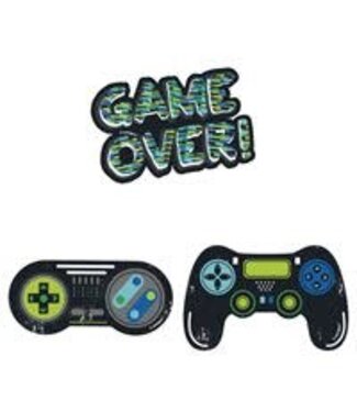 UNIQUE INDUSTRIES INC Gamer Birthday Vinyl Stickers-3ct