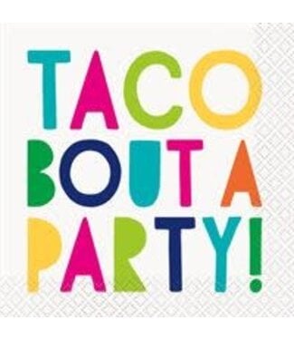 Unique Industries Taco Bout a Party Beverage Napkins, 16ct